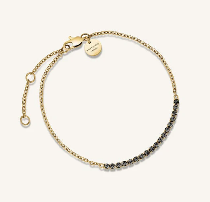 GRAPHITE TENNIS BRACELET GOLD