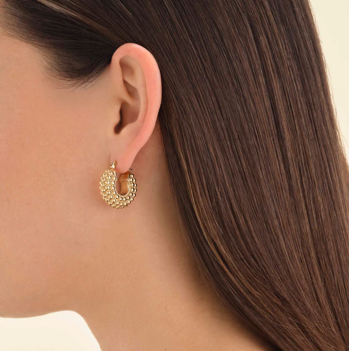 BUBBLE GOLD HOOPS