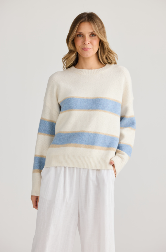 STRIPE OVERBOARD KNIT