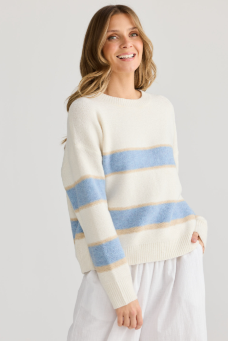 STRIPE OVERBOARD KNIT