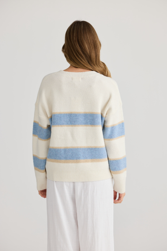 STRIPE OVERBOARD KNIT