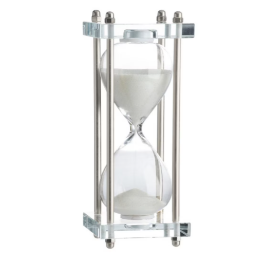 WHITE SILVER HOURGLASS