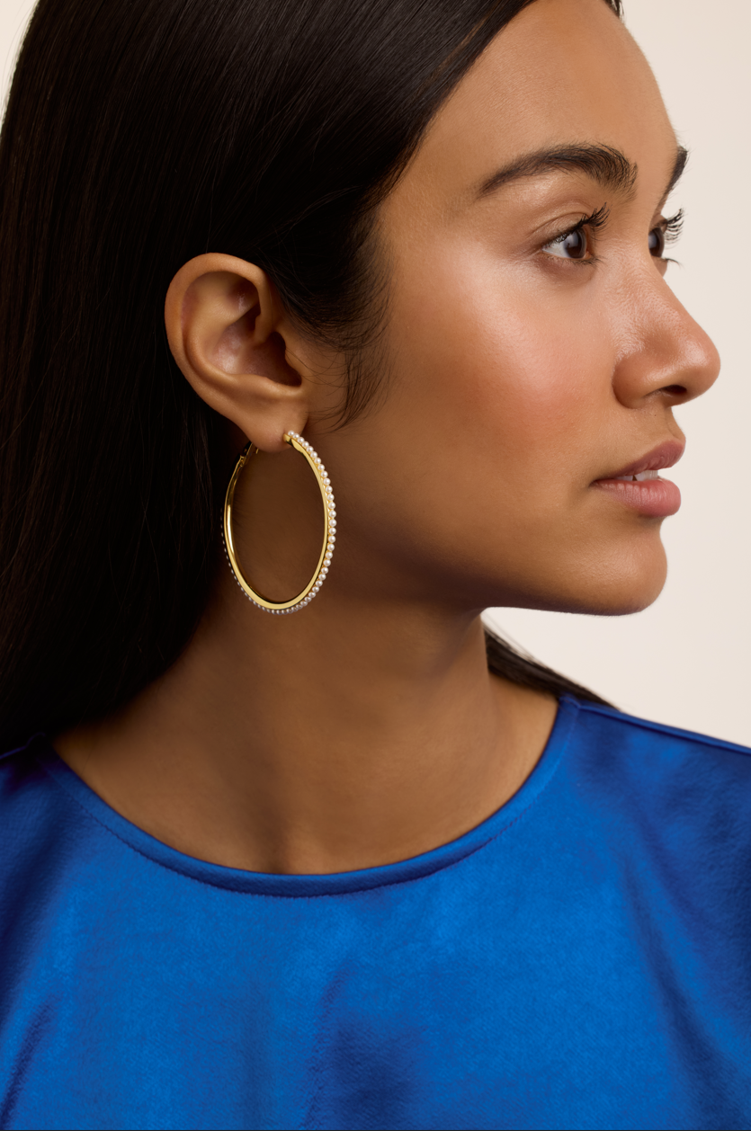Ted Baker Perla Large Hoop Earrings Gold