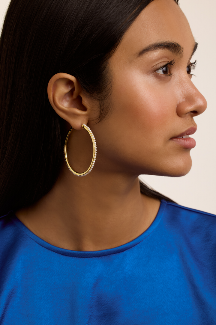 Ted Baker Perla Large Hoop Earrings Gold