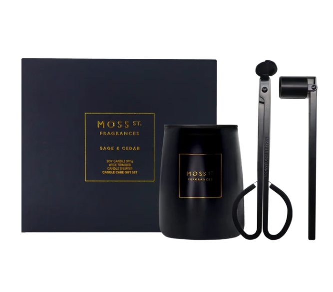 Moss St 370g Candle & Accessories Gift Set