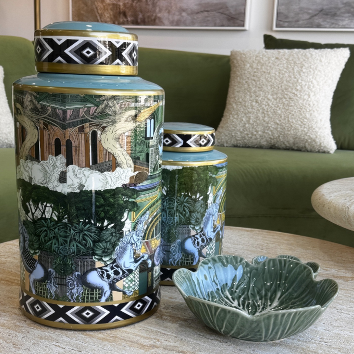 34cm Regency Green Round Jar