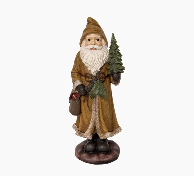 French Country Traditional Santa with Tree