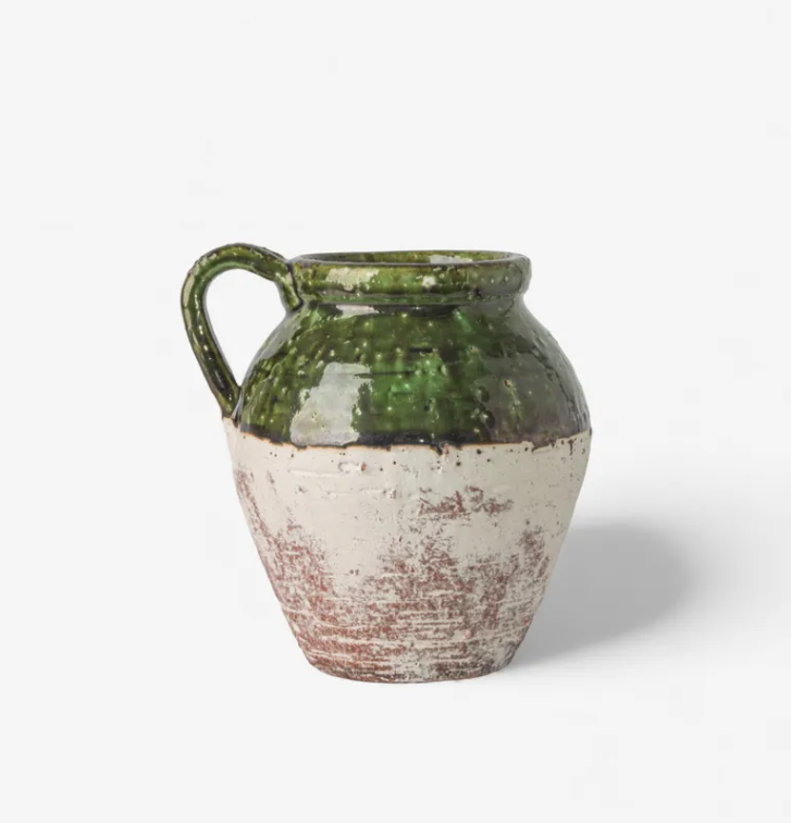 French Country Romano Rustic Green Jug