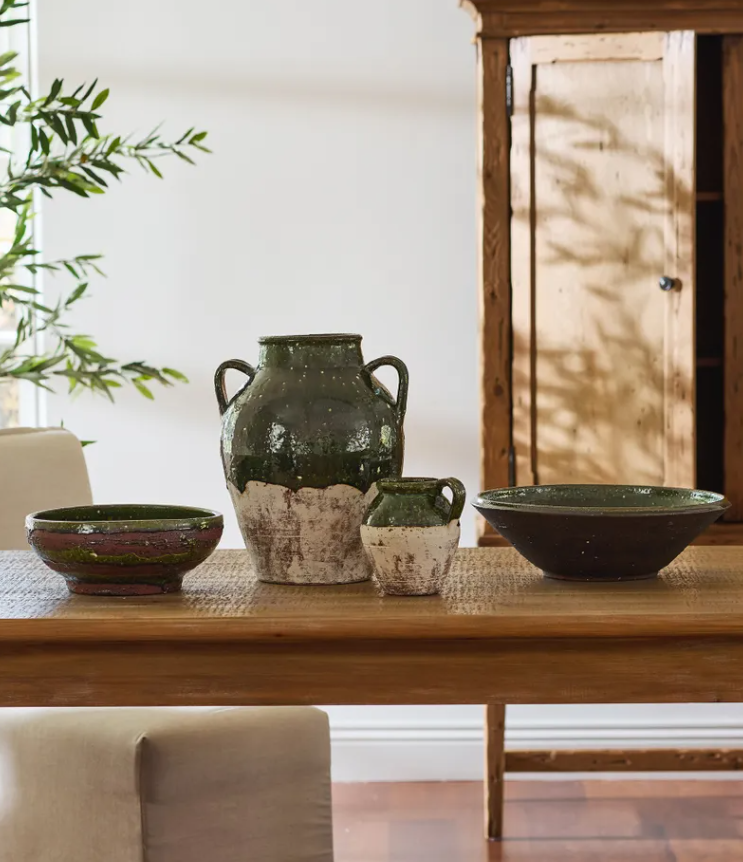 French Country Romano Rustic Green Jug