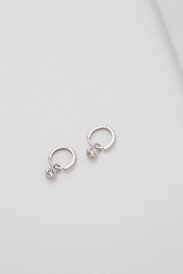 Ted Baker Sinaala Silver Huggie Earrings