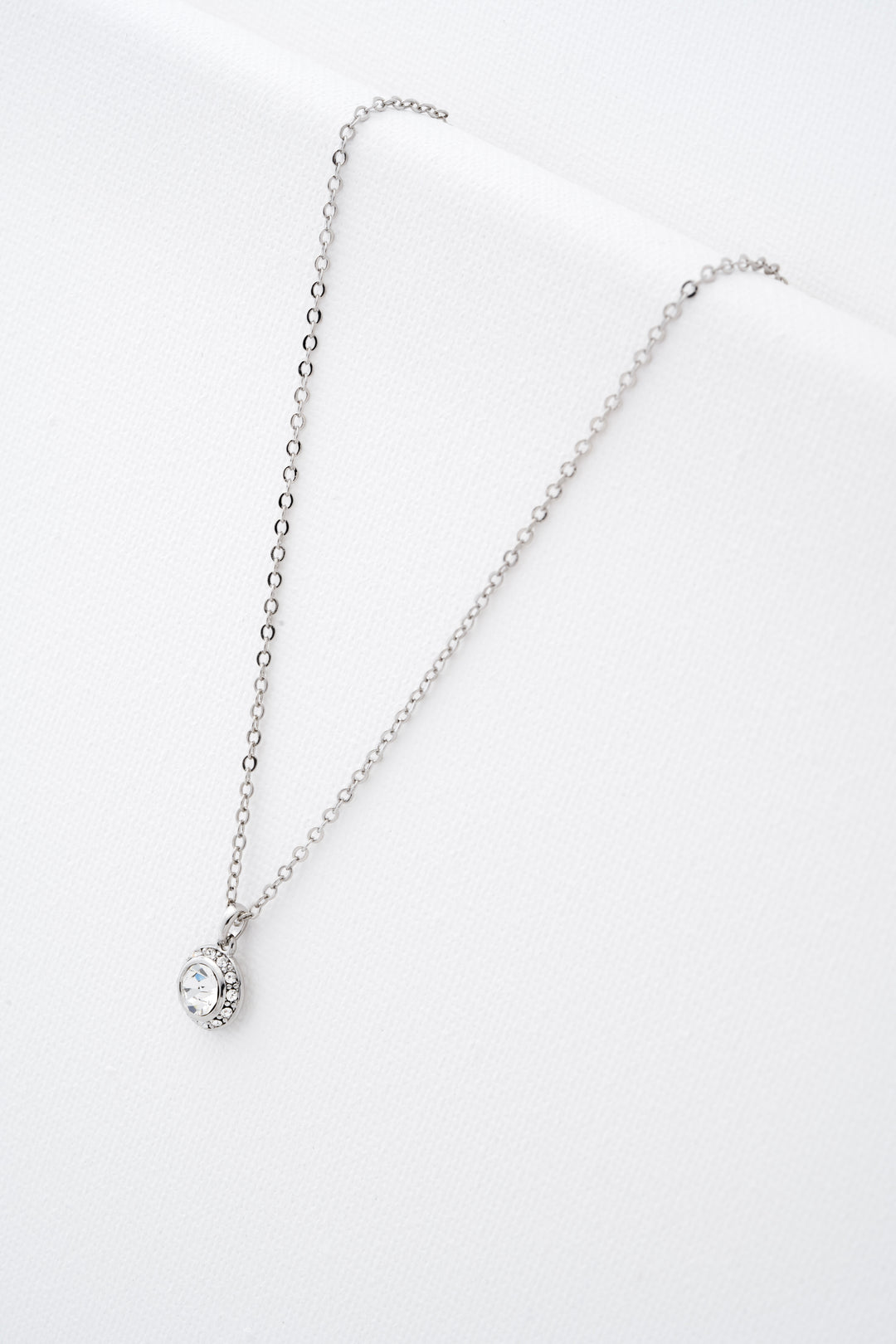 Ted Baker Solitaire Crystal Pendant Necklace Silver
