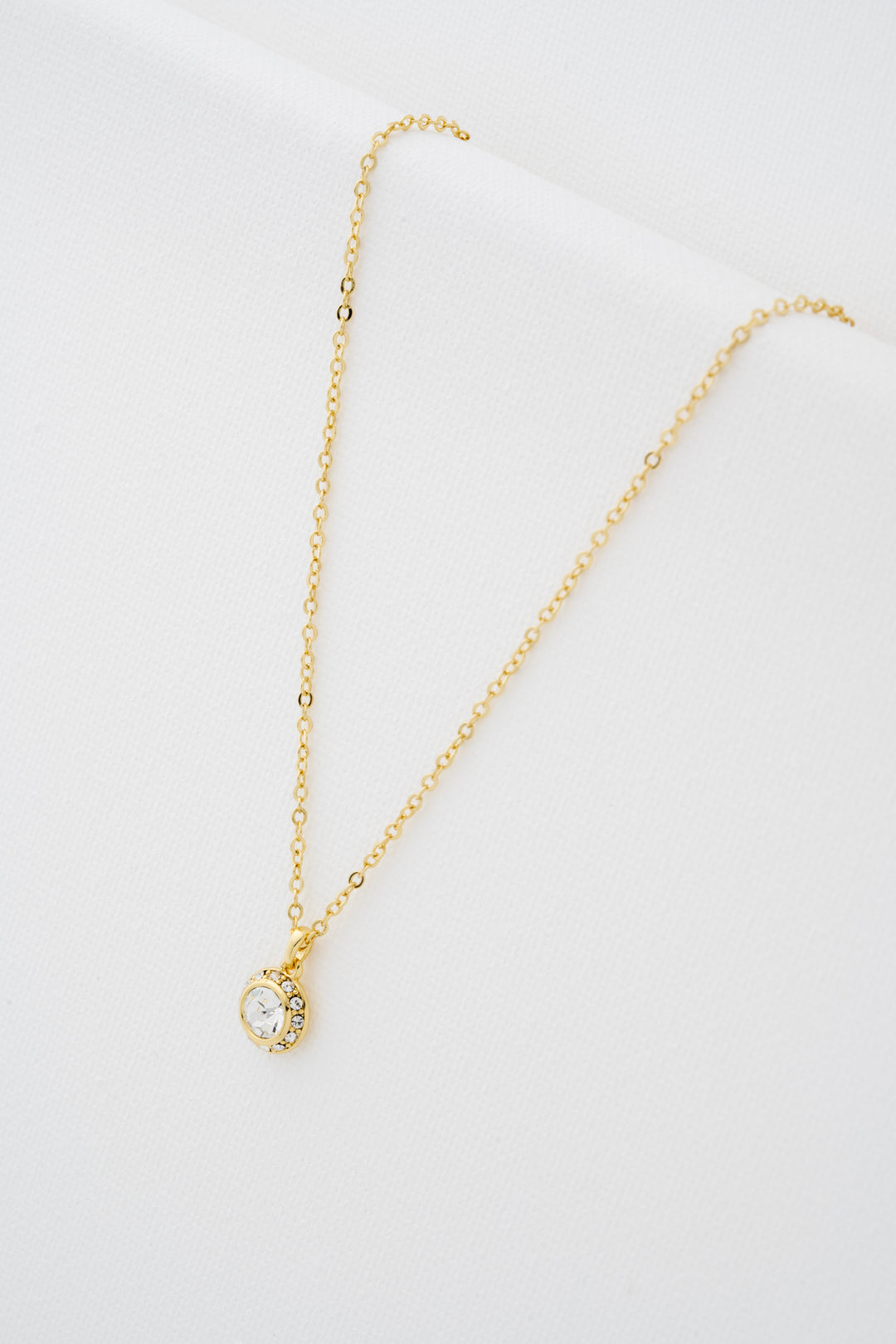 Ted Baker Solitaire Crystal Pendant Necklace Gold