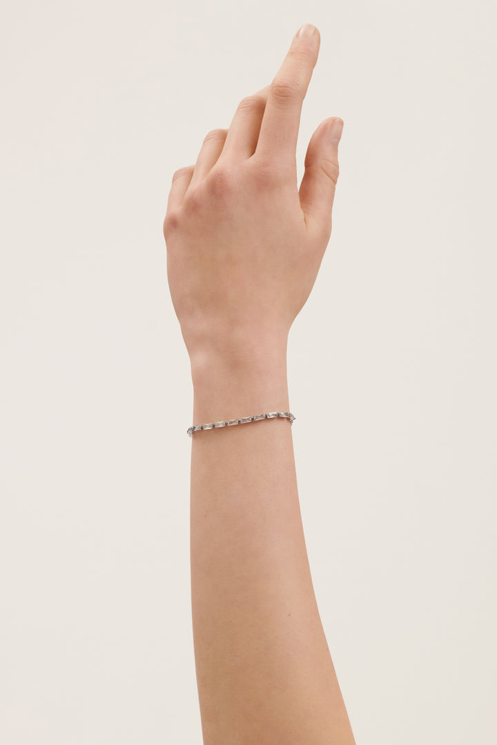 Ted Baker Isela Crystal Baguette Toggle Bracelet Silver