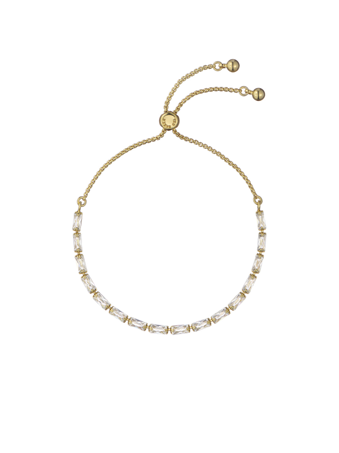 Ted Basker Isela Crystal Baguette Toggle Bracelet Gold