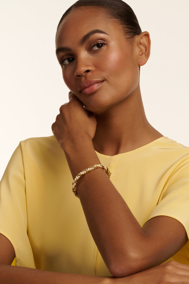 Ted Baker Tilaa Twisted Pearl Cuff Gold