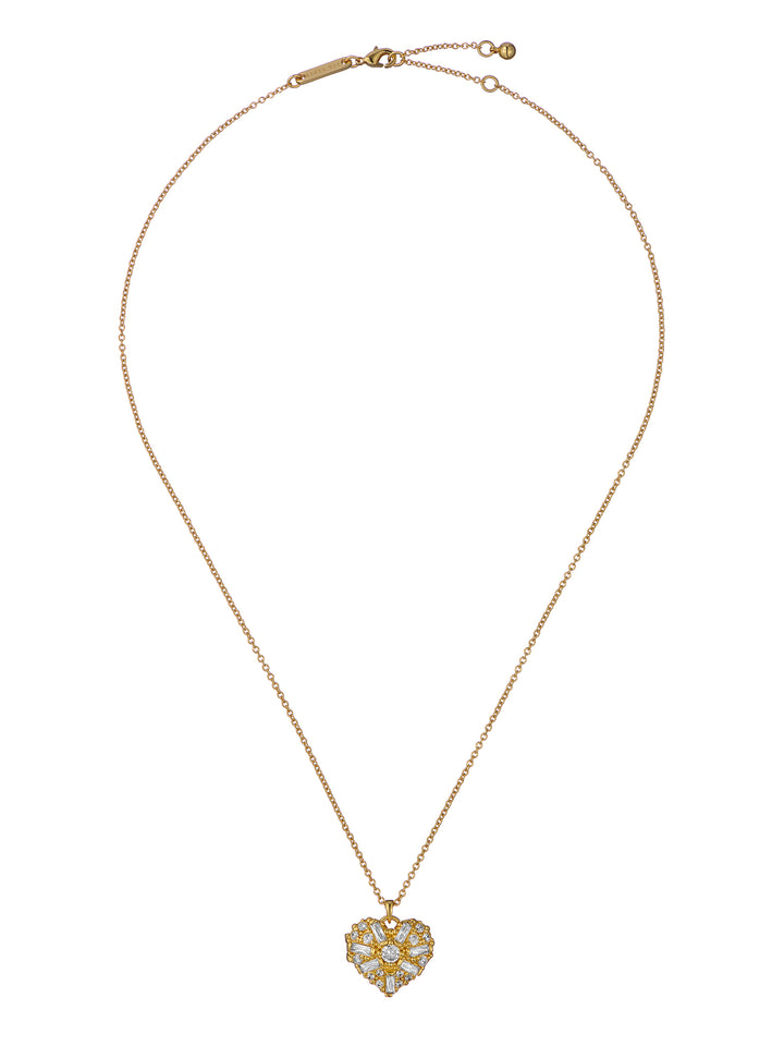 Ted Baker Cherish Crystal Heart Locket Pendant Necklace