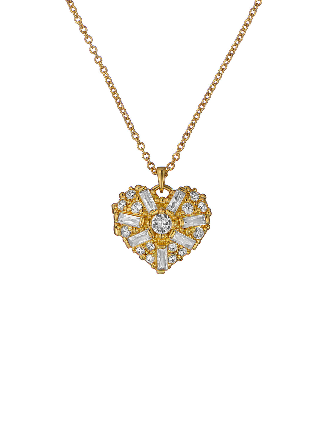 Ted Baker Cherish Crystal Heart Locket Pendant Necklace