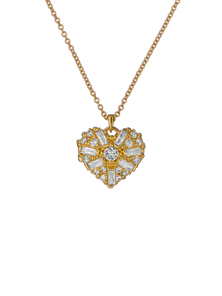 Ted Baker Cherish Crystal Heart Locket Pendant Necklace