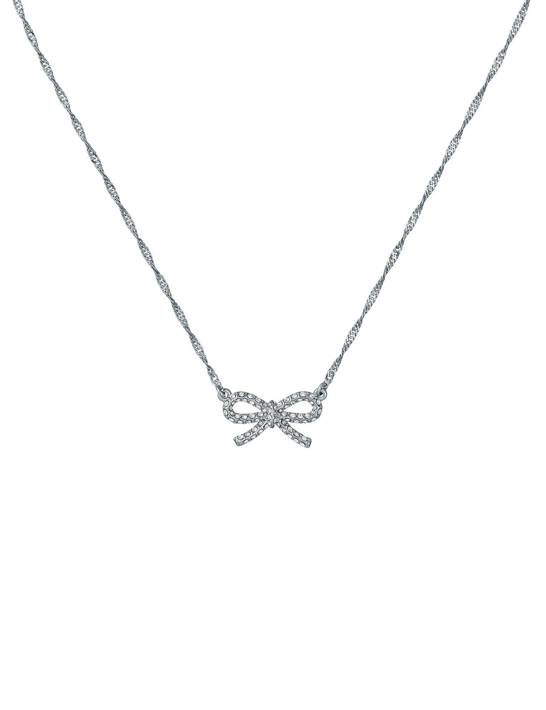 Ted Baker Silver Bow Ribah Necklace