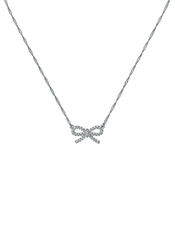 Ted Baker Silver Bow Ribah Necklace
