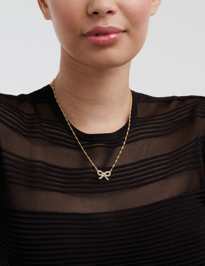 Ted Baker Gold Bow Ribah Necklace