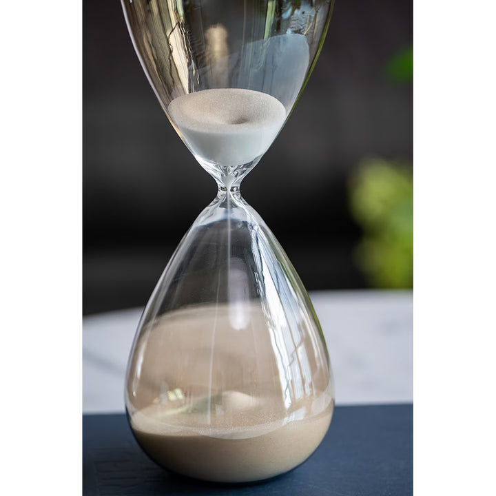 90min Grey Lustre Hour Glass Decor