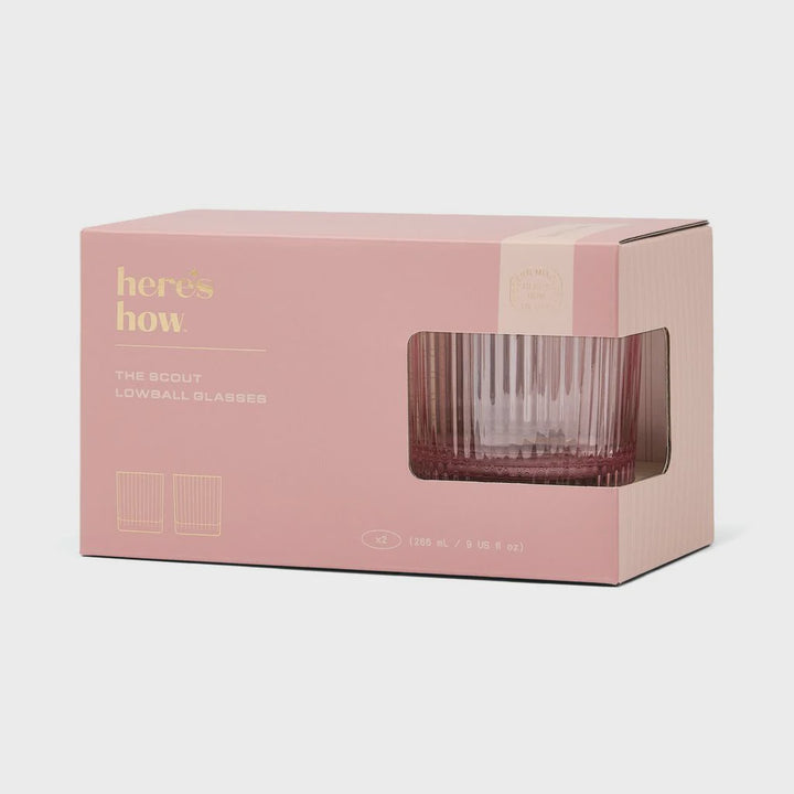 Scout Blush Lowball Glasses Set of 2