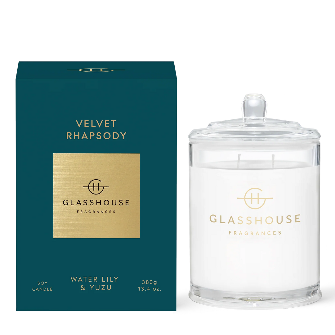 glasshouse velvet rhapsody 380g candle