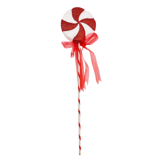 Red & White Lollipop Pick 60cm