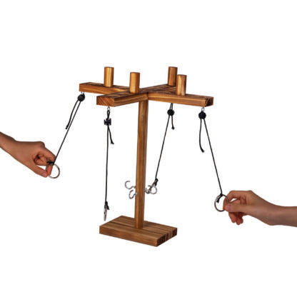 Ring Toss Battle Royale wooden stand with swinging rings - RAPT ONLINE