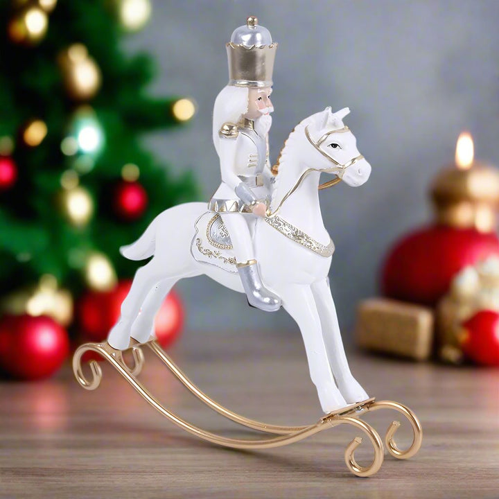 WHITE & SILVER NUTCRACKER