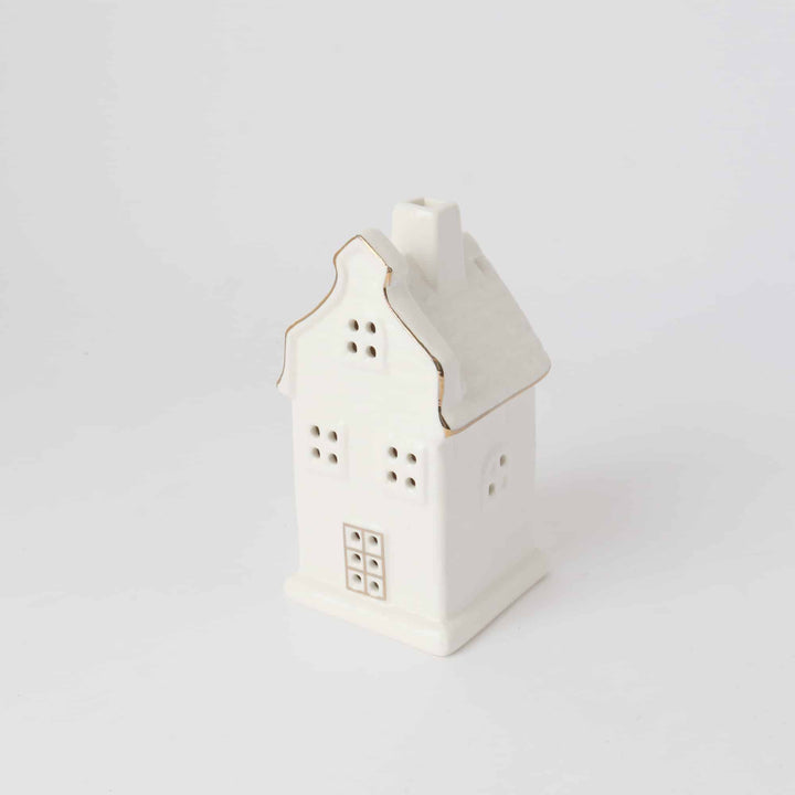 Le Forge White & Gold Tealight Houses