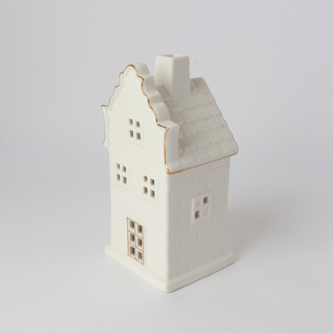 Le Forge White & Gold Tealight Houses