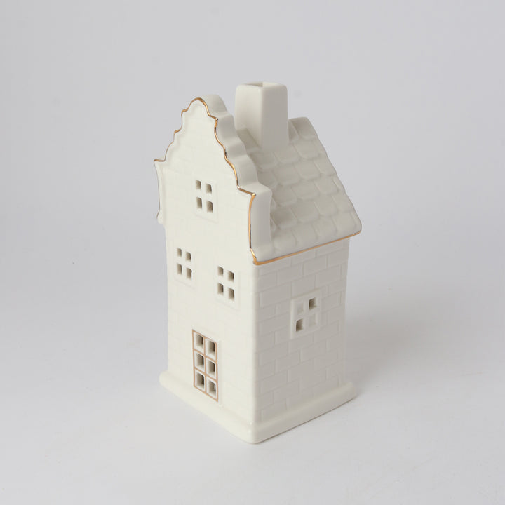 Le Forge White & Gold Tealight Houses