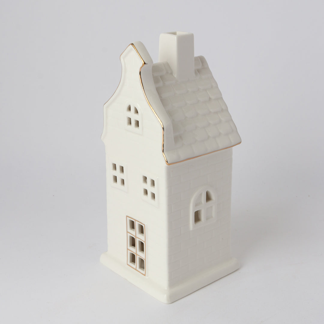 Le Forge White & Gold Tealight Houses
