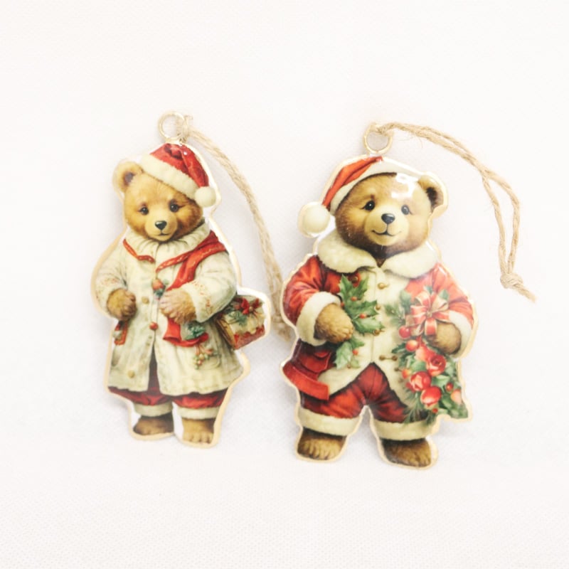 Le Forge Mama & Papa Bear Tree Ornaments