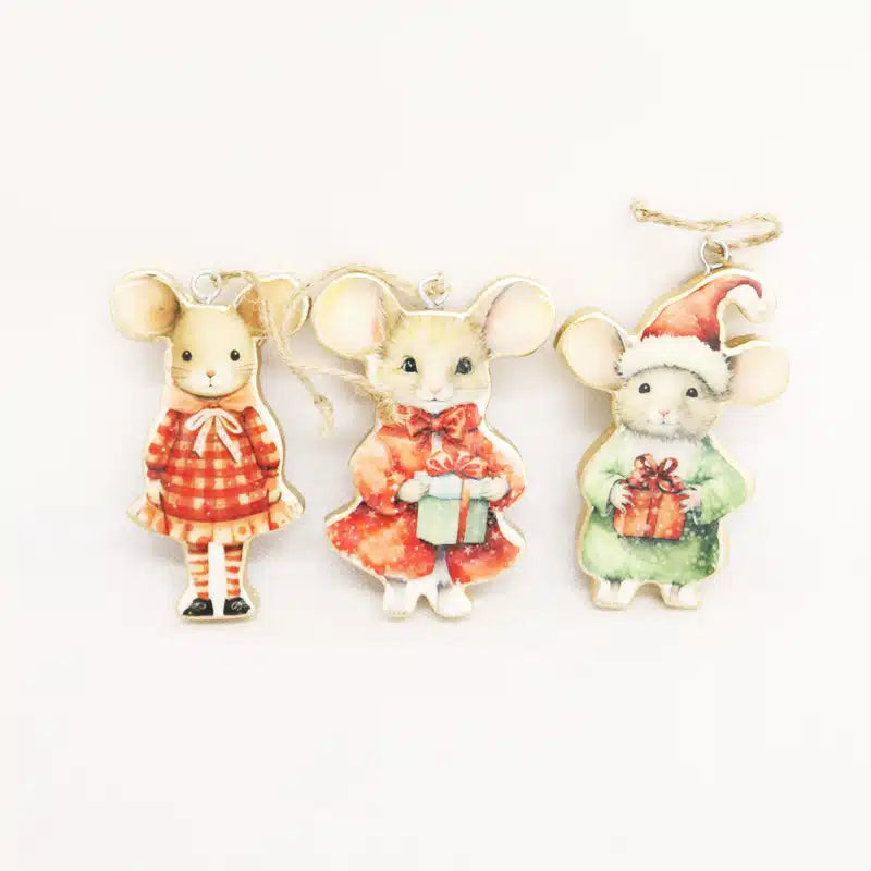 10cm Mice Christmas Tree Decorations