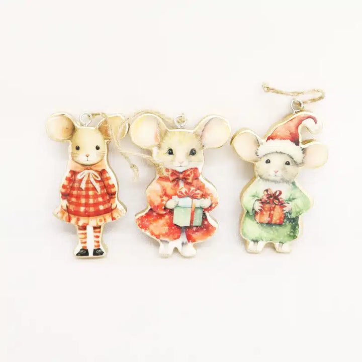 10cm Mice Christmas Tree Decorations