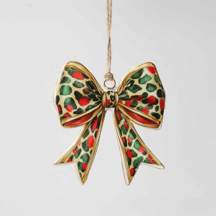 Le Forge Spotted Metal Bow Tree Ornament