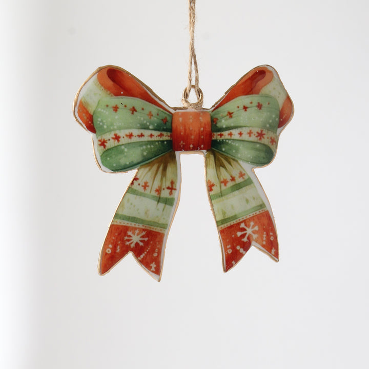 Le Forge Snowflake Scarf Patterned Bow