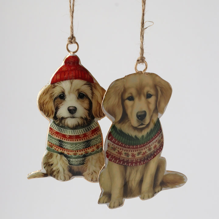 Le Forge Golden Retriever Metal Tree Ornament