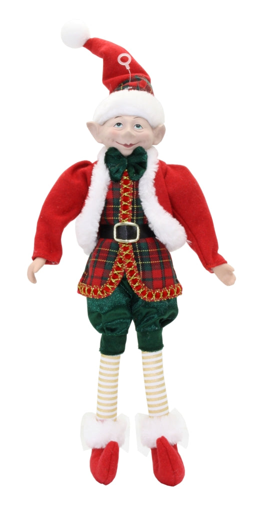 45cm Tartan Christmas Elf
