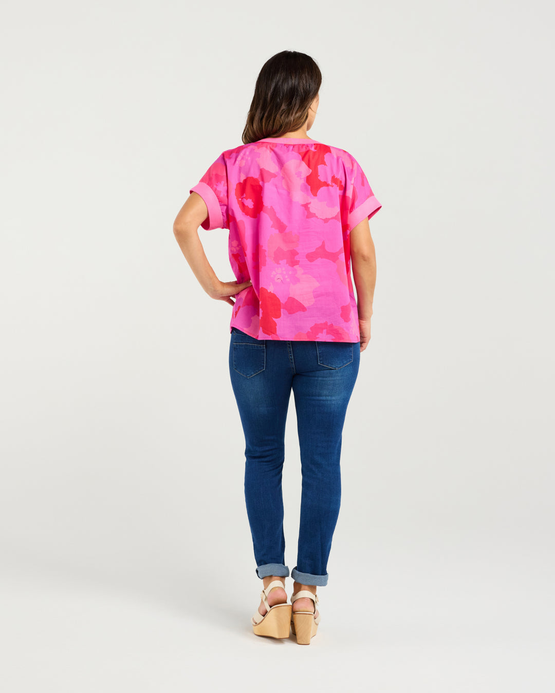 Zafina Fuschia Burst Olivia Top