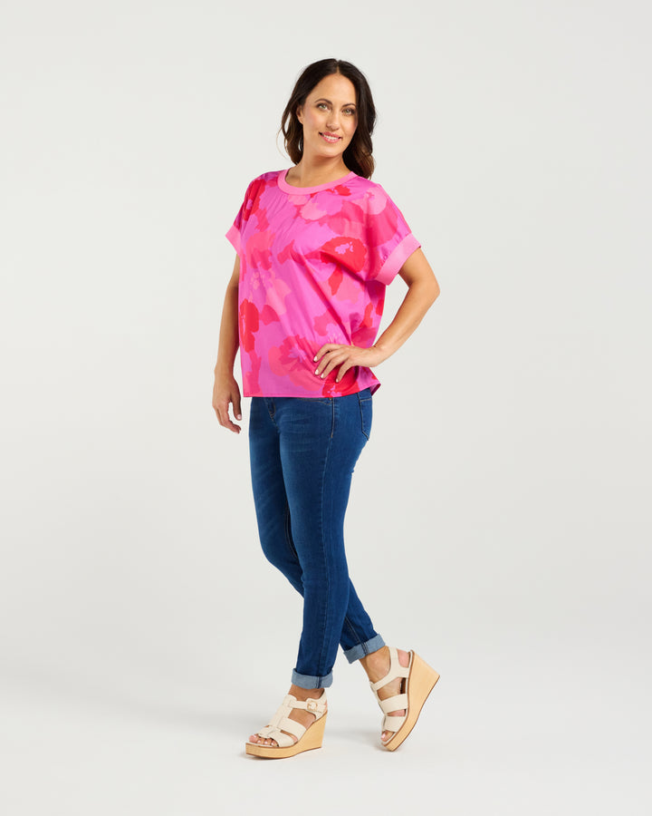 Zafina Fuschia Burst Olivia Top