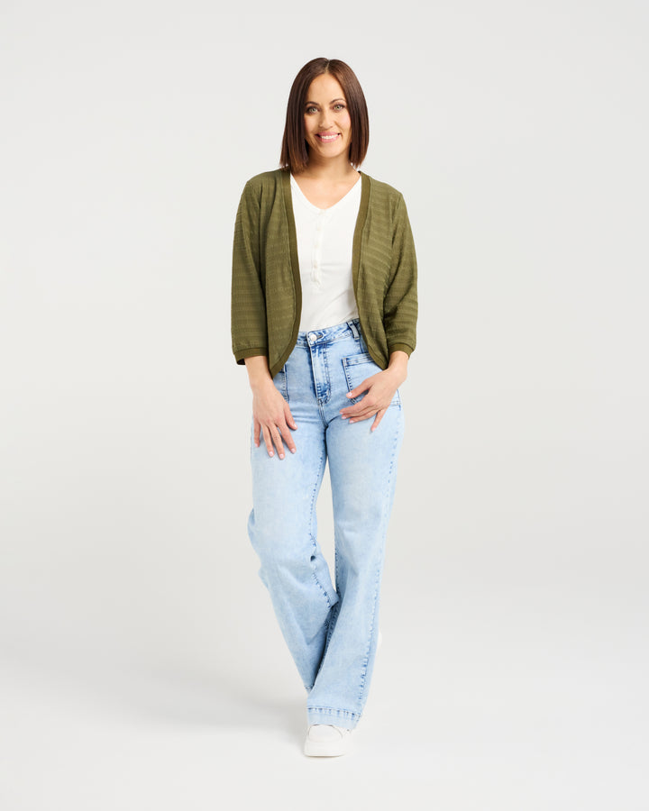 Zafina Olive Quinn Cardigan