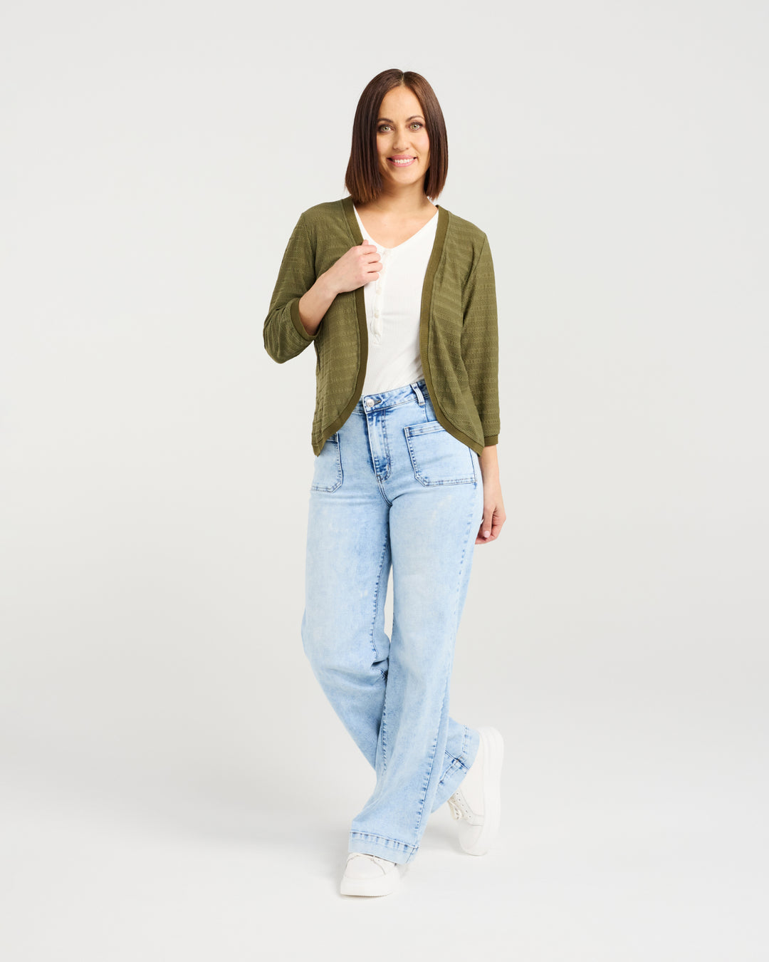 Zafina Olive Quinn Cardigan