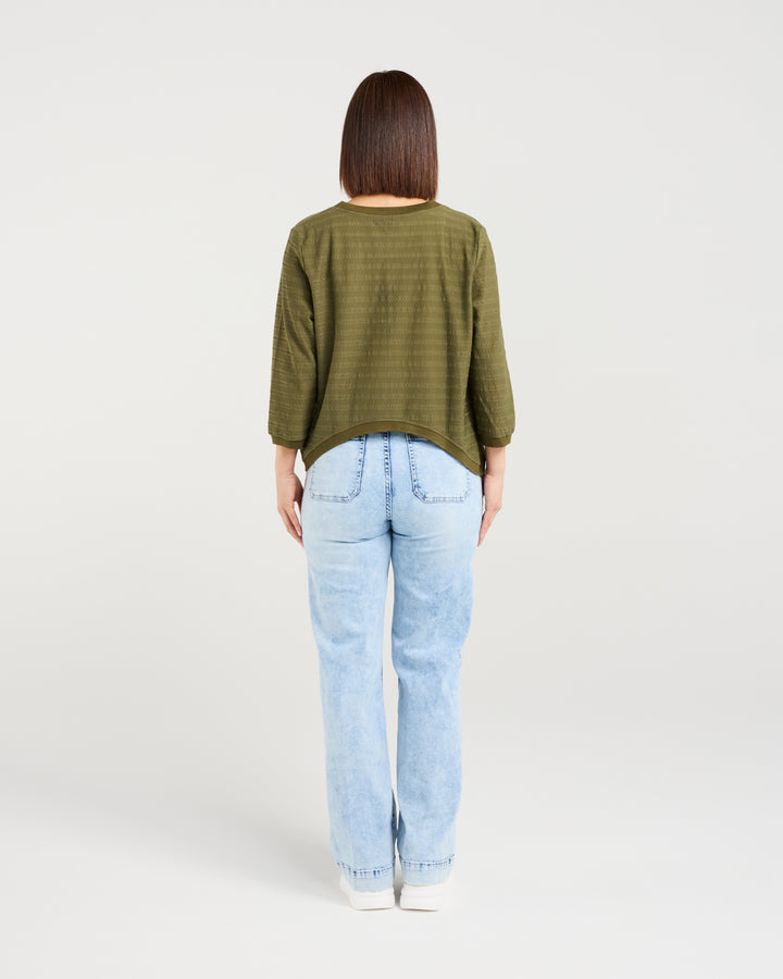 Zafina Olive Quinn Cardigan