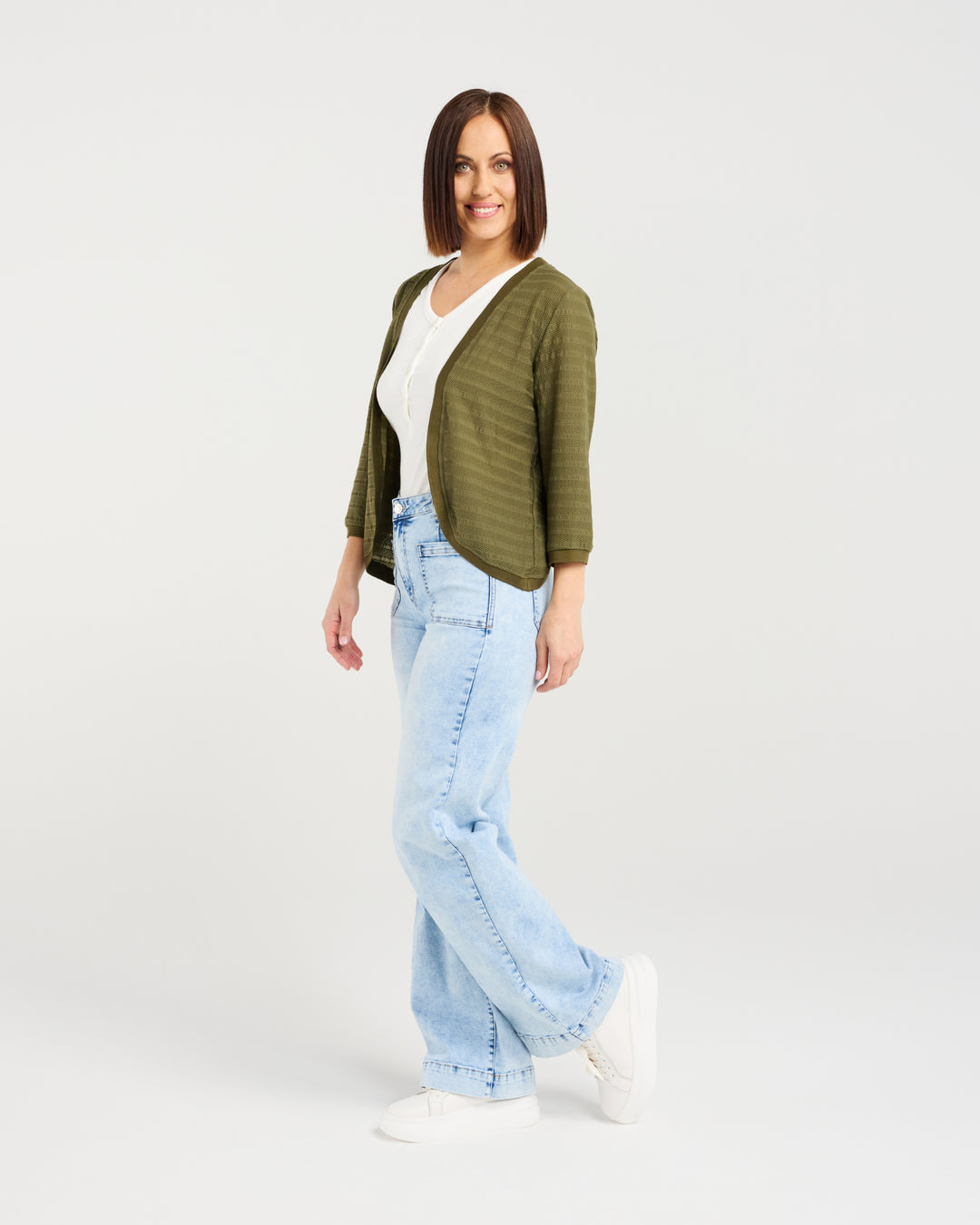 Zafina Olive Quinn Cardigan