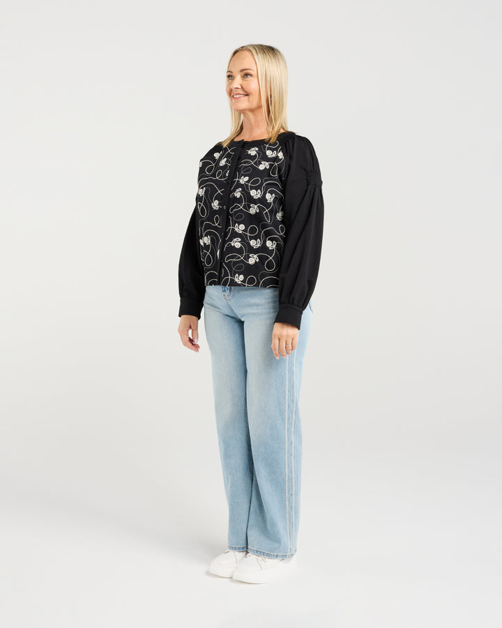 Zafina Flower Thread Alina Top
