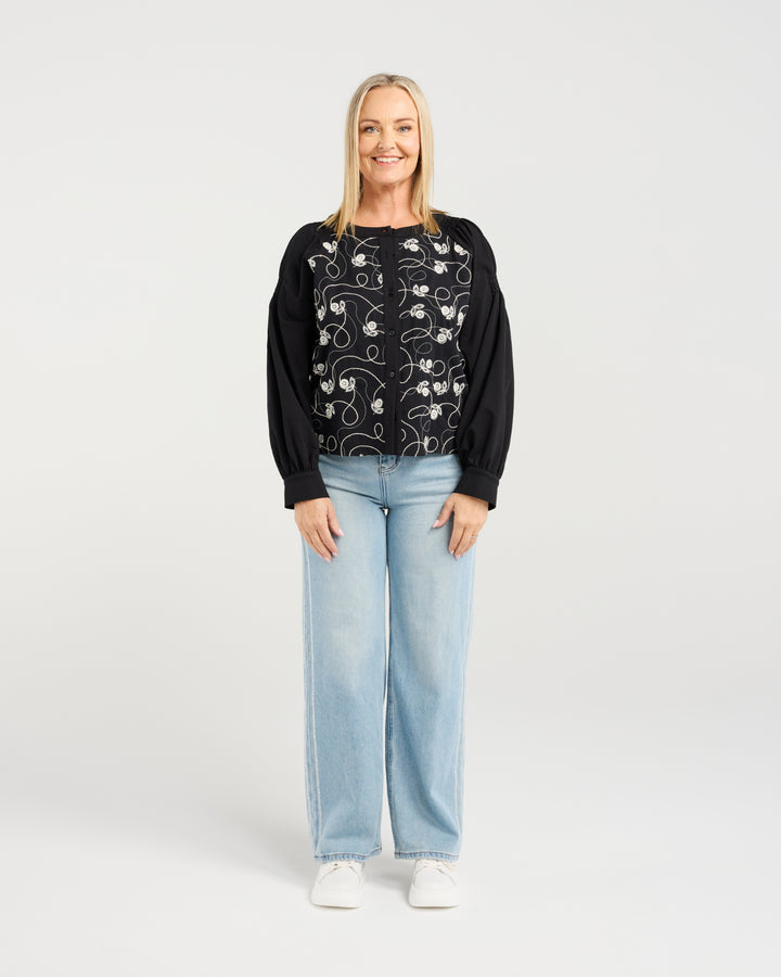 Zafina Flower Thread Alina Top
